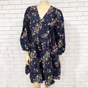 Y.A.S. Nula Volume Sleeve Floral‎ Smock Printed Dress - Size XL